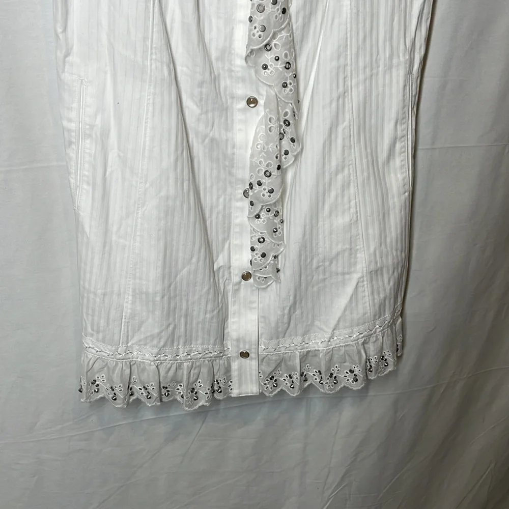 Coach ruffle prairie dress with studs size 4 - Picture 6 of 8